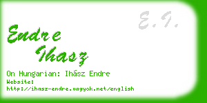 endre ihasz business card