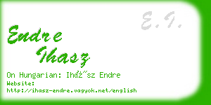 endre ihasz business card